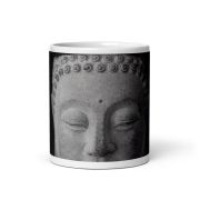 Peaceful Buddha White Glossy Mug