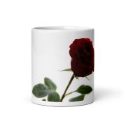The Lovers Rose White Glossy Mug