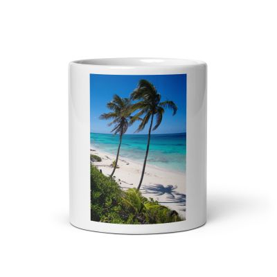 Secret Paradise White Glossy Mug