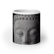 Peaceful Buddha White Glossy Mug