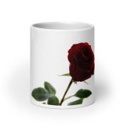 The Lovers Rose White Glossy Mug